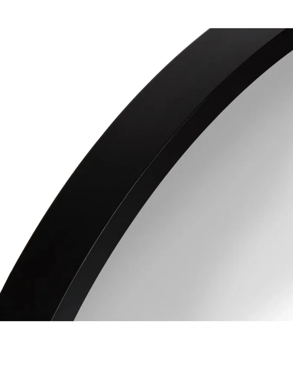 Round Black Wall Mirror - Sleek Modern Home Mirror. 22” Diameter